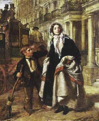 William Powell Frith The Crossing Sweeper Norge oil painting art